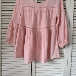 Cato Peach Color Blouse with Lace Detail